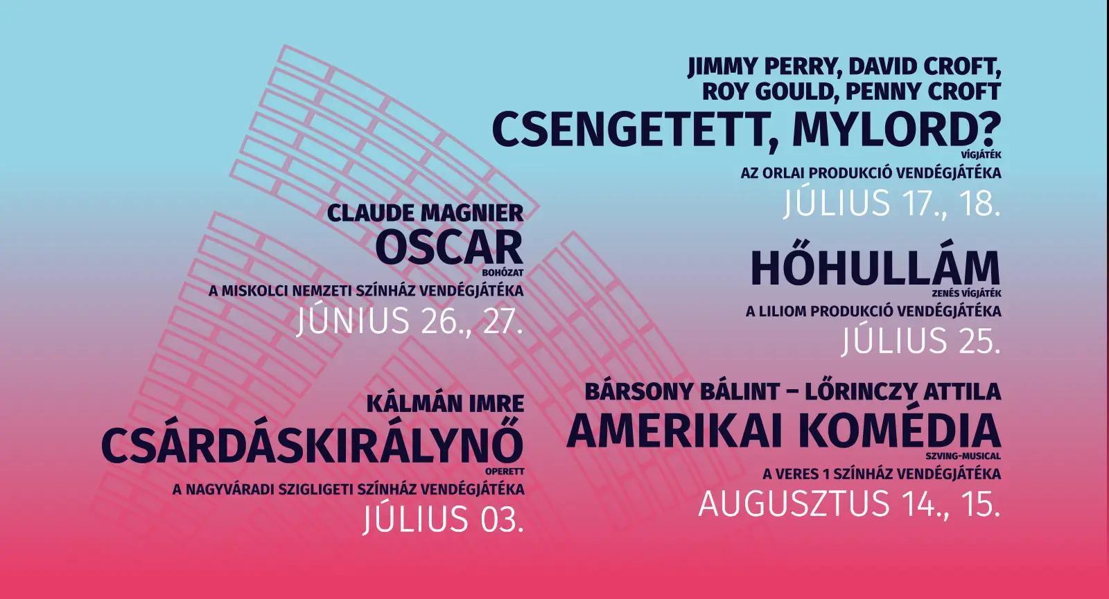 Újabb nyolc Szabadtéri-este: színházi előadások az újszegedi színpadon